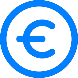 Icono de moneda azul que simbolizan la recuperación de ingresos en la facturación