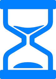 Icono de reloj azul representando la gestión eficiente del tiempo en la revisión de facturación